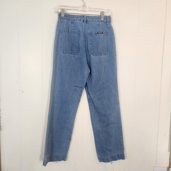 Rollas Slim Sailor Blue High Waisted Crop Jeans Size 27 - Picture 3 of 16
